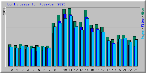 Hourly usage for November 2023