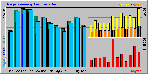 Usage summary for localhost